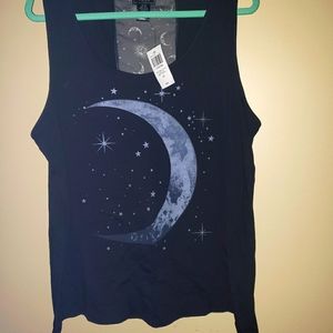SOLD Hot Topic Midnight Hour Skull Moon Tank